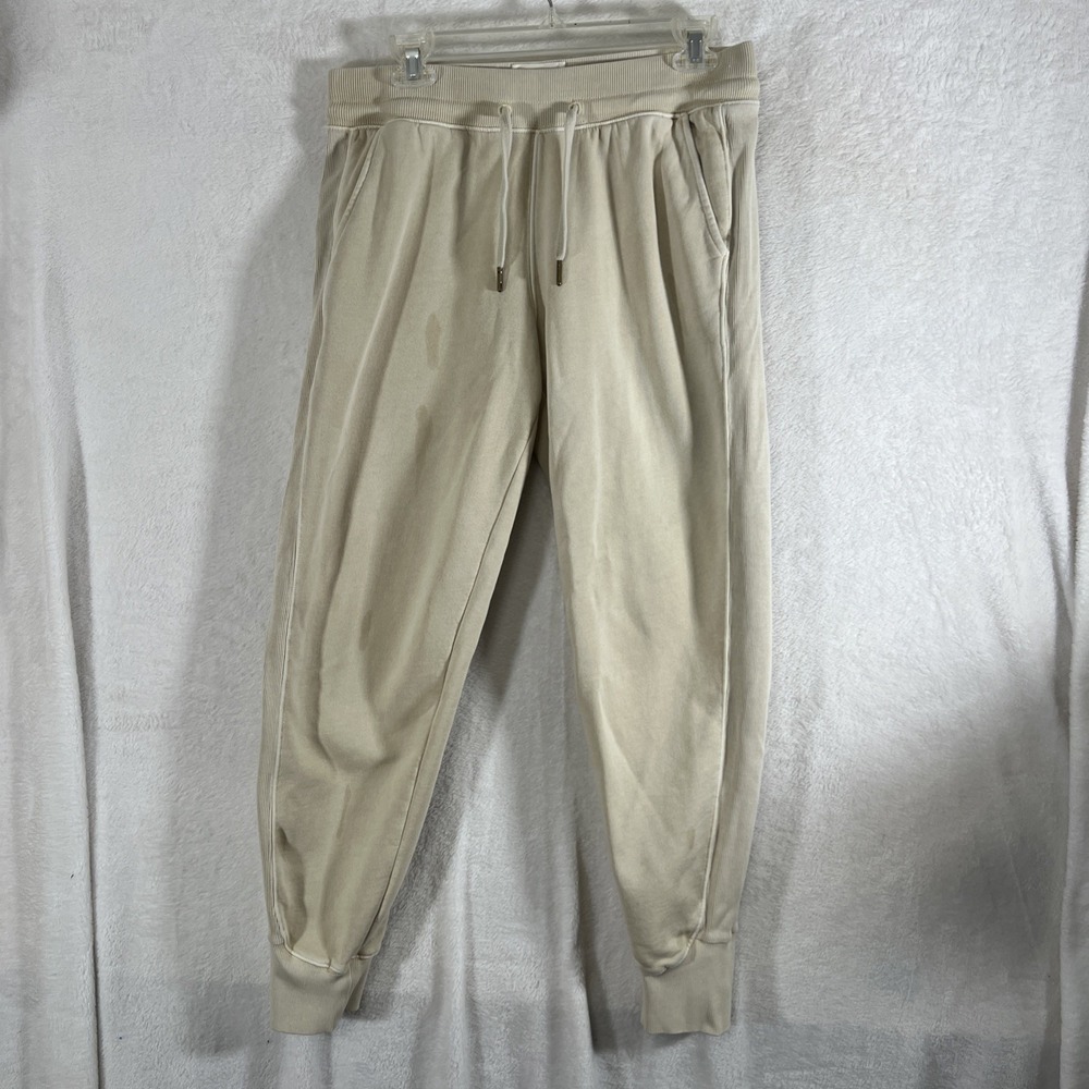 The Normal Brand Women's Comfort Everyday Jogger Cream Ribbed Size Medium